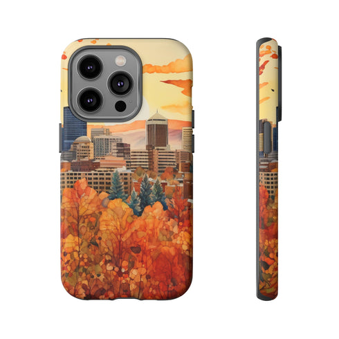 An Urban Autumn Overlook - Impact Resistant Phone Case iPhone 14 Pro Matte